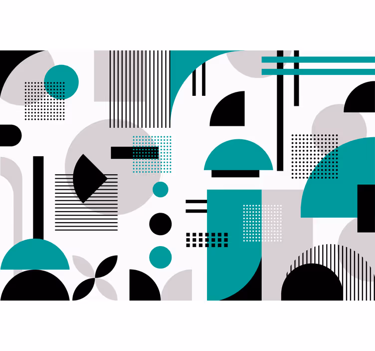 Roleta ložnice v moderních geometrických tvarech - TenStickers