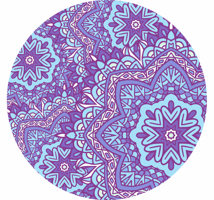 Roleta ložnice modro-fialová mandala - TenStickers