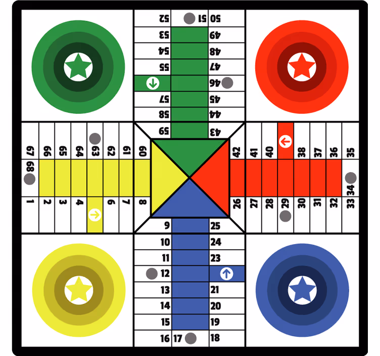 Roleta děti parchis domov pro zábavu - TenStickers