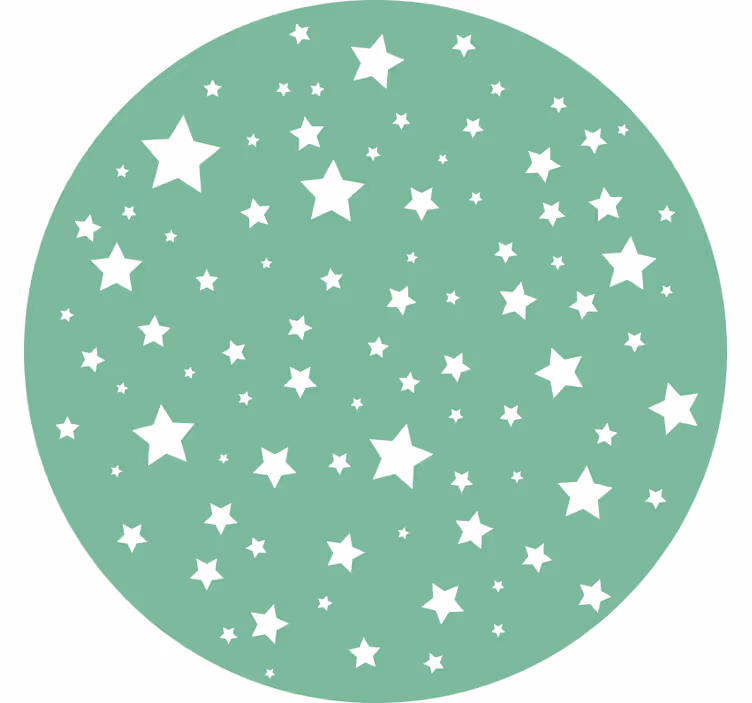 Roleta děti zelené hvězdy kulaté - TenStickers
