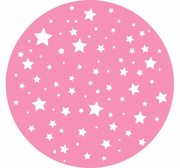 Roleta děti růžové hvězdy kulaté - TenStickers