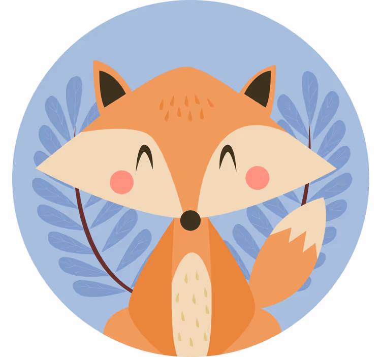 Roleta děti chytrá liška pastelové barvy - TenStickers