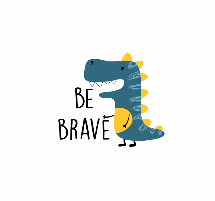 Roleta děti severský dinosaurus buď odvážný - TenStickers