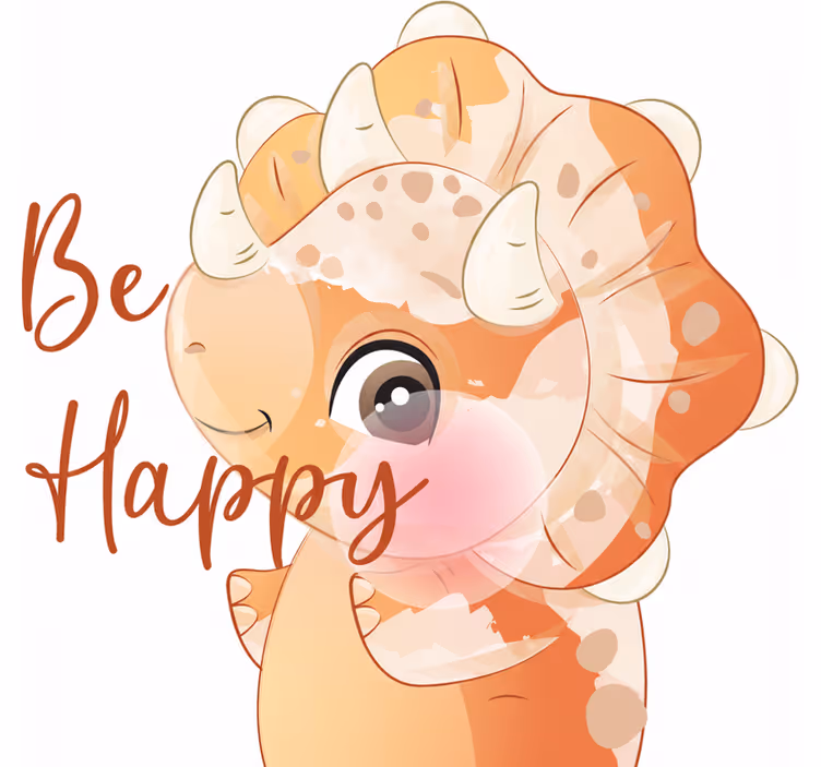 Roleta děti Šťastný severský dinosaurus - TenStickers