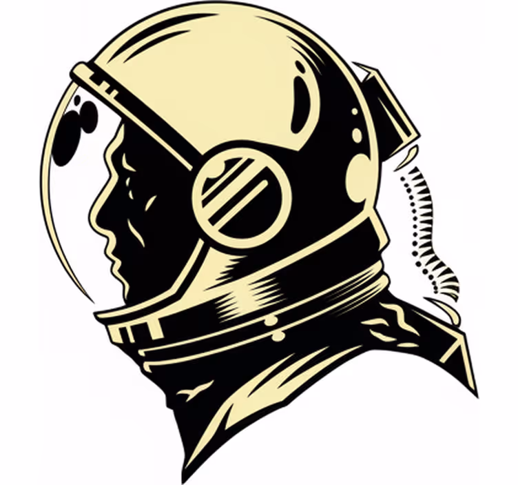 Roleta děti s vintage monochromním kosmonautem - TenStickers