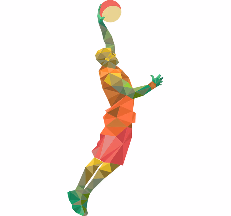 Roleta pro teenagery s geometrickým basketbalistou - TenStickers