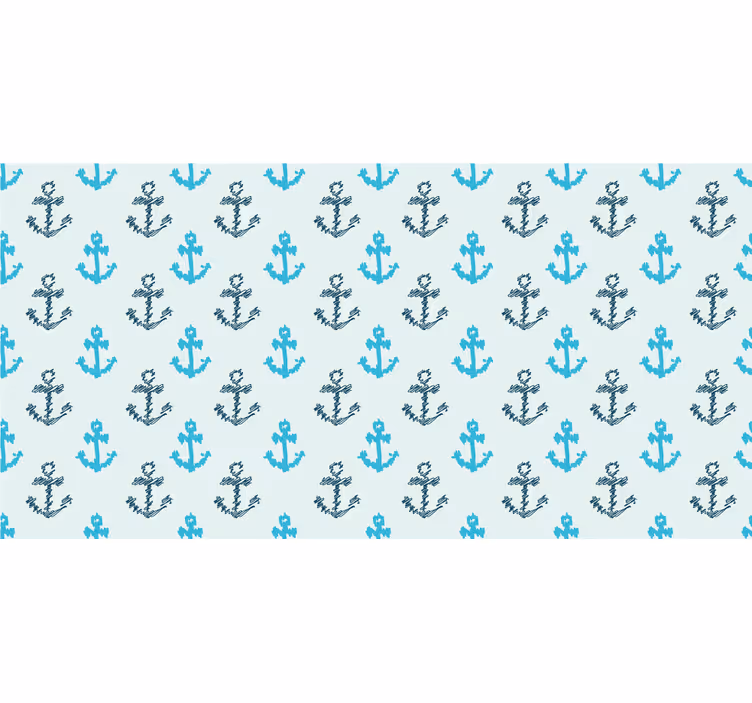 Roleta pro teenagery s modrým vzorem kotviček - TenStickers