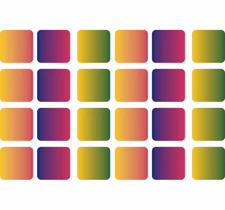 Roleta pro teenagery s geometrickými duhovými čtverci - TenStickers