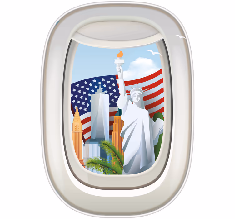 Roleta pro teenagery amerika z okna letadla - TenStickers