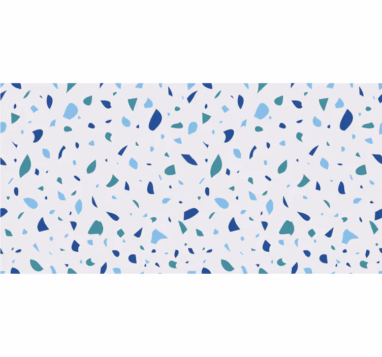 Bílá roleta v modrých tónech terrazzo - TenStickers