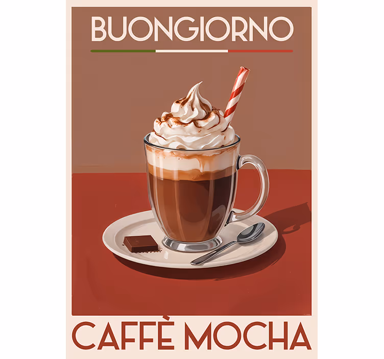 Vintage roleta kávová mocha - TenStickers