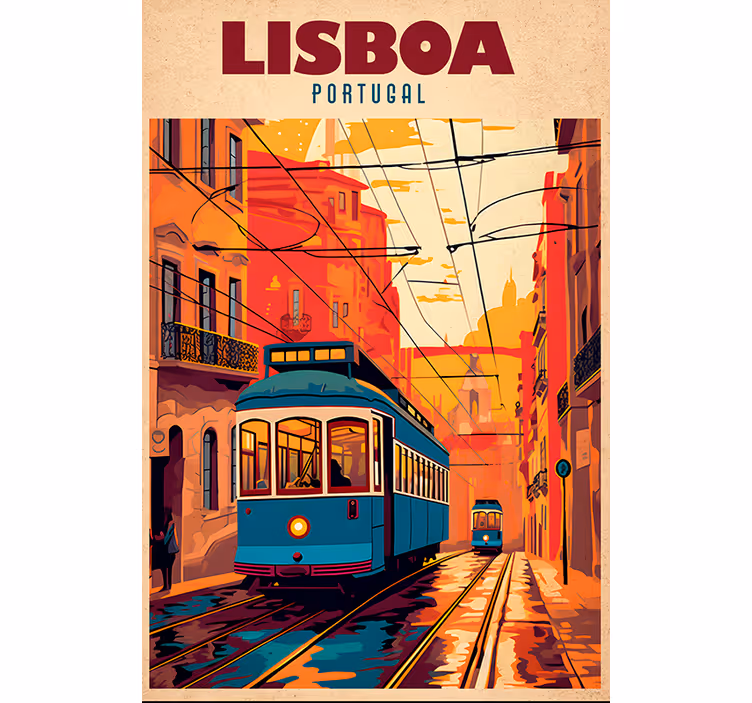 Roletový rok ilustrovaný lisabonským tramvají - TenStickers
