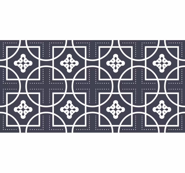 Černá roleta s geometrickým dlaždicovým efektem - TenStickers