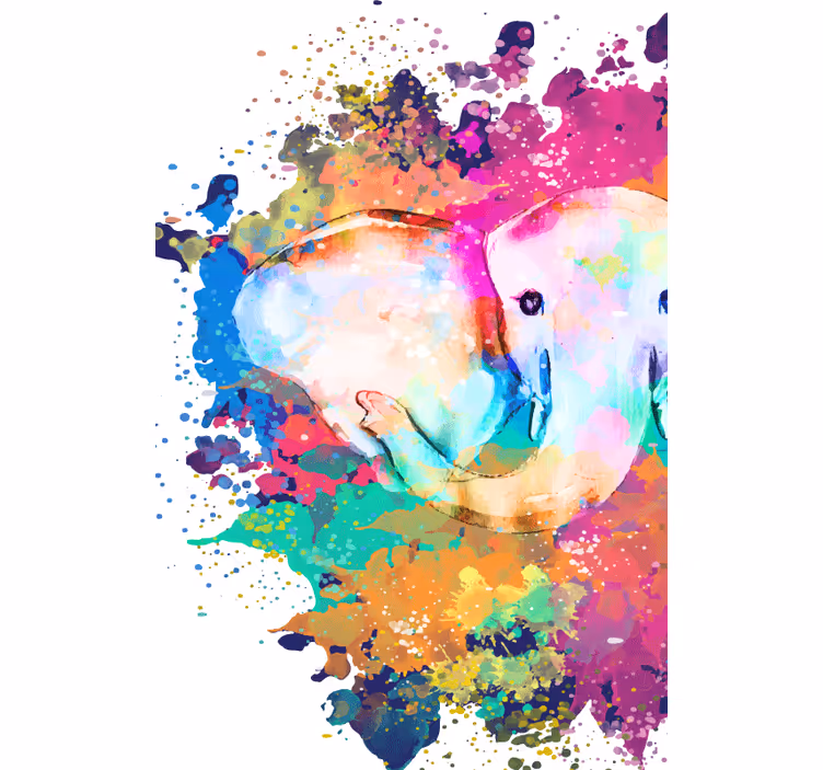 Roleta do koupelny barevný slon - TenStickers