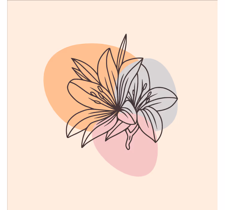 Roleta kancelář minimalistický design květin - TenStickers