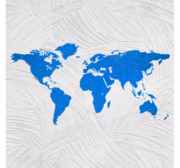 Roleta kancelář modrá mapa světa - TenStickers