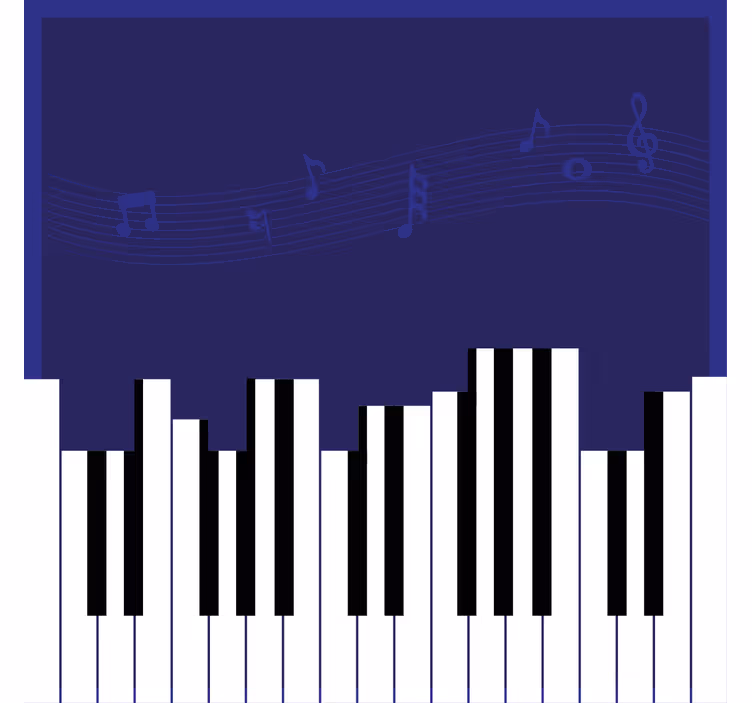 Roleta kancelář s pozadím piano - TenStickers