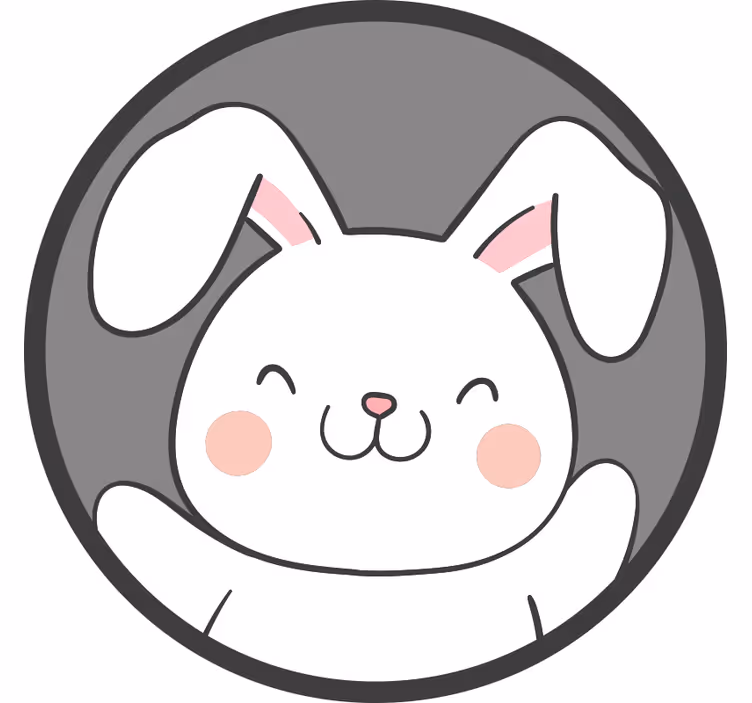 Zábavní roleta norský šedý králík - TenStickers