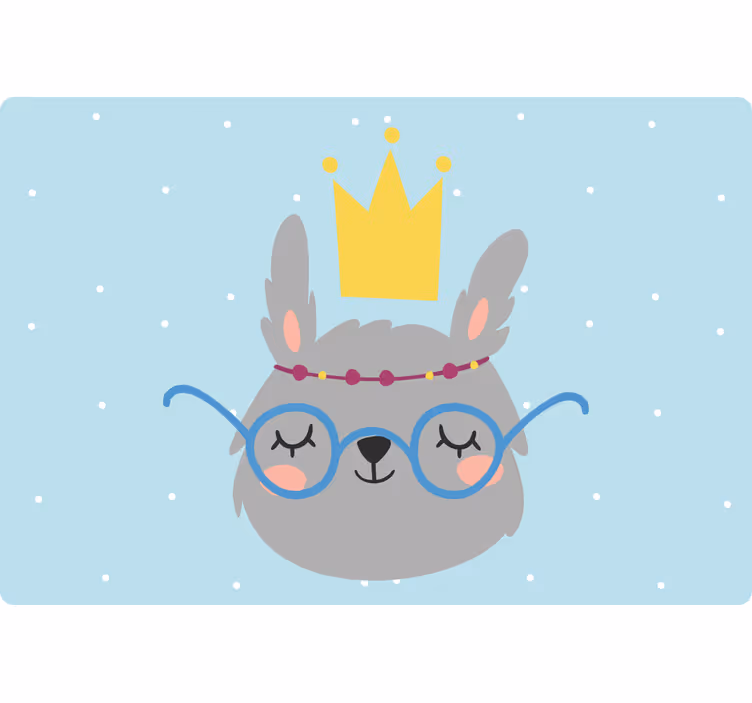 Zábavní roleta králíček s korunou - TenStickers