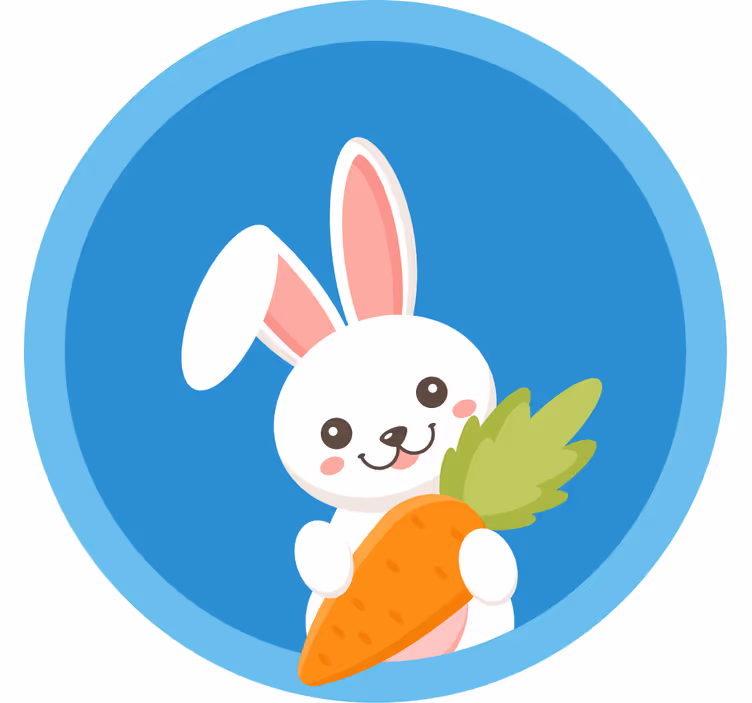 Zábavní roleta králík s jedním uchem vztyčeným - TenStickers