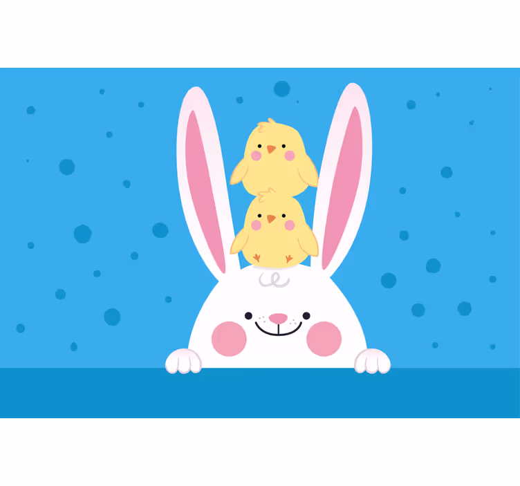 Zábavní roleta králíček s kuřátky - TenStickers