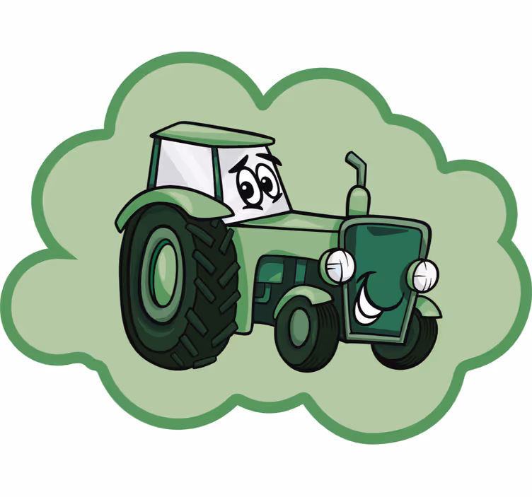 Zábavní roleta zelený traktor - TenStickers