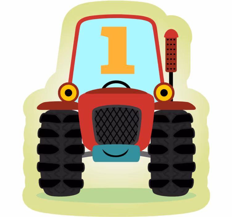 Zábavní roleta traktor číslo 1 - TenStickers
