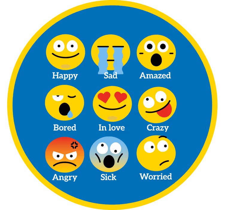 Zábavní roleta emoční koberec - TenStickers