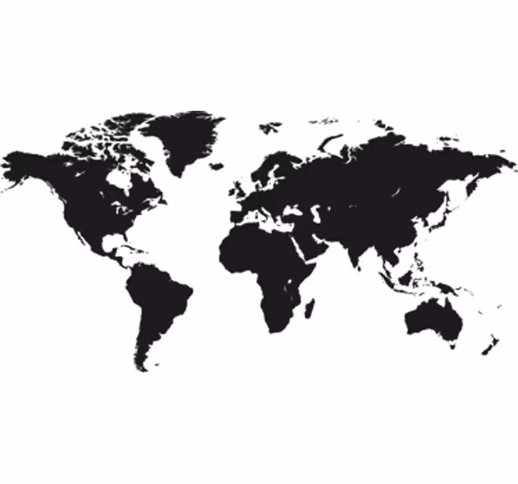 Roleta s mapou světa dekorativní vinylová mapa - TenStickers