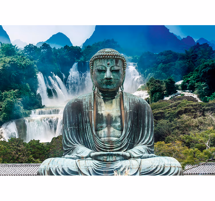 Roleta zen klidný buddha vodopád - TenStickers