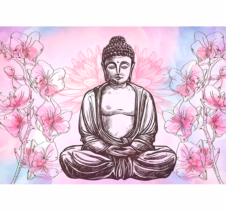 Roleta zen buddha květinová harmonie - TenStickers