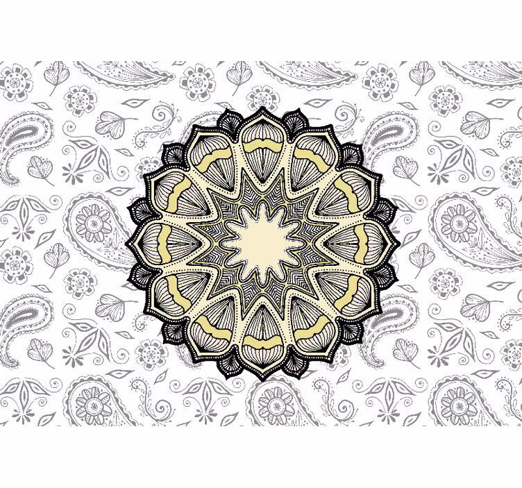 Roleta zen klasická mandala a paisley - TenStickers