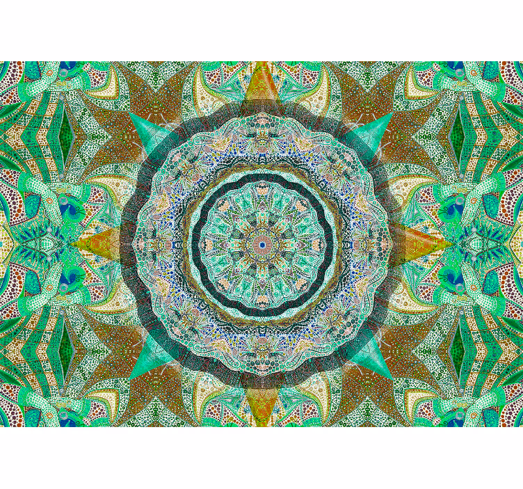 Roleta zen smaragdová fantazie mandala - TenStickers