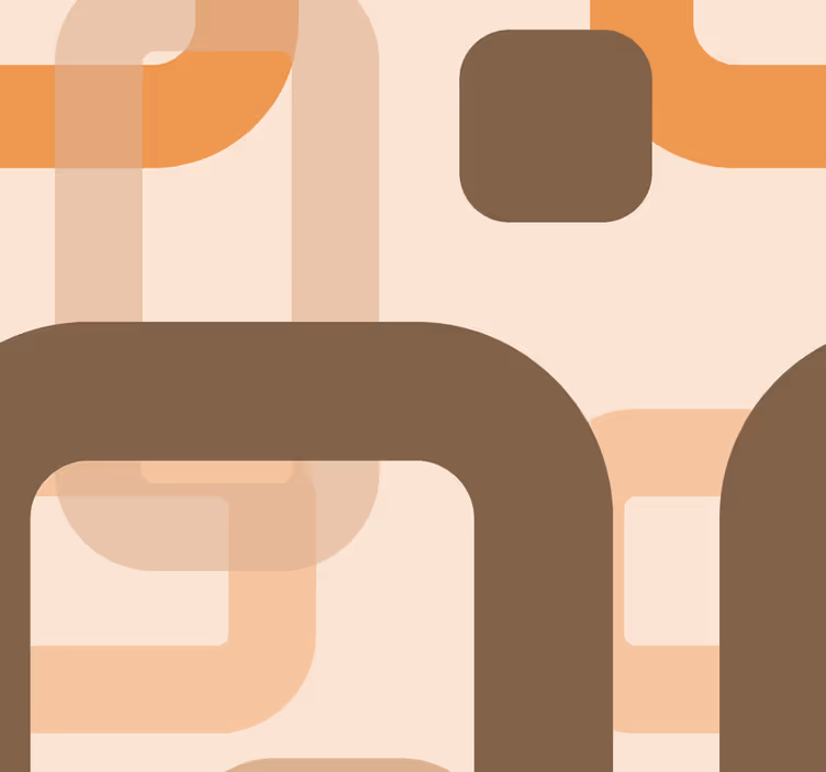 Hnědá roleta s retro vzorem ze 70. let - TenStickers