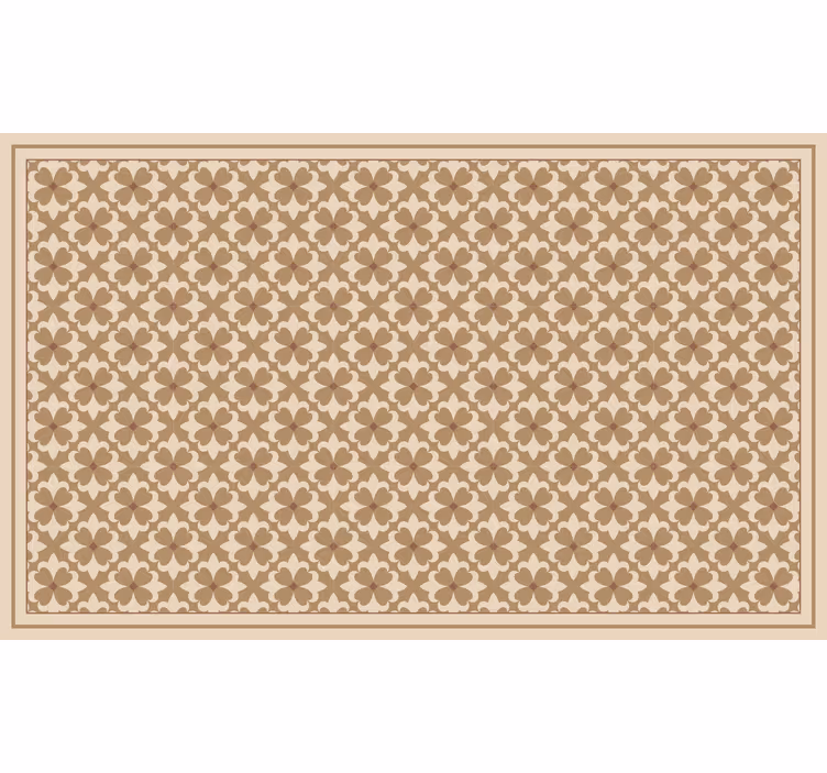 Hnědá roleta s vintage béžovým čtvercovým vzorem - TenStickers