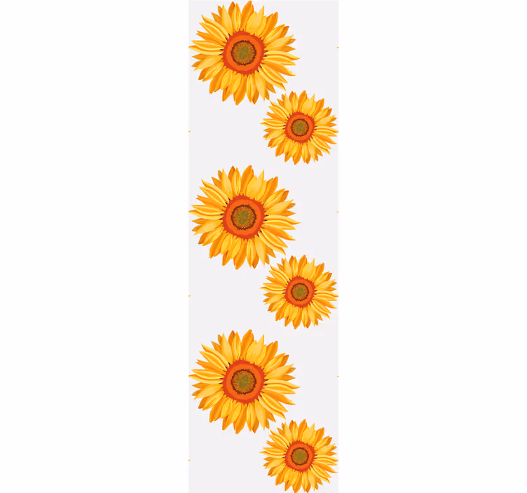 Oranžová roleta s elegantními květinami - TenStickers