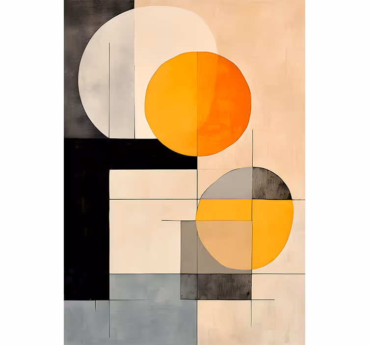 Oranžová roleta s geometrickými tvary - TenStickers