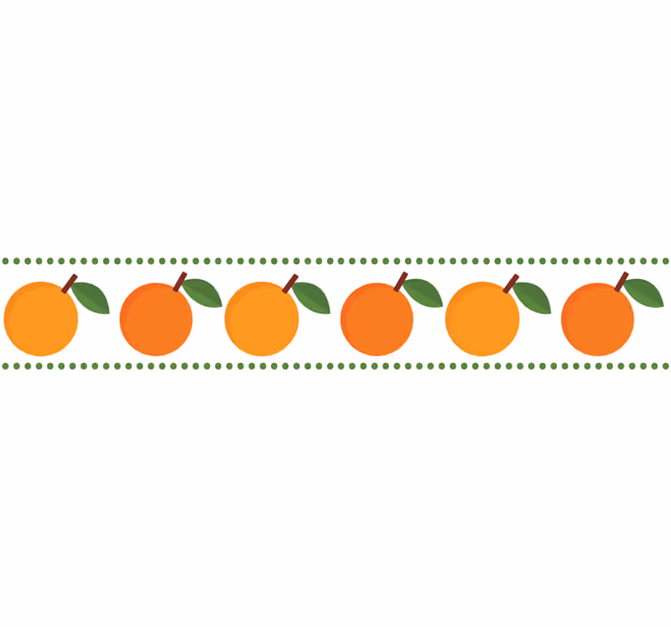 Oranžová roleta s elegantním okrajem - TenStickers