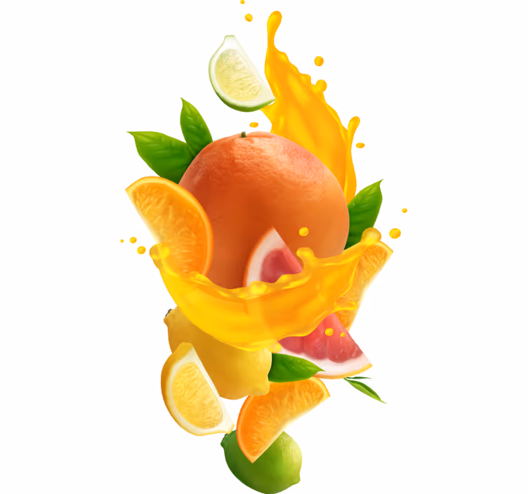 Oranžová roleta ovocná sprcha - TenStickers