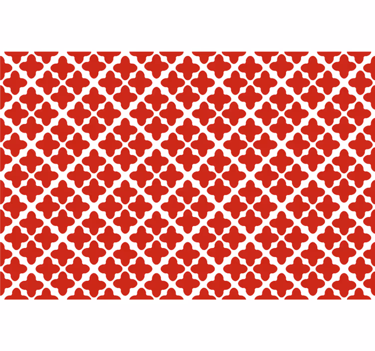 Červená roleta s bílým geometrickým vzorem - TenStickers