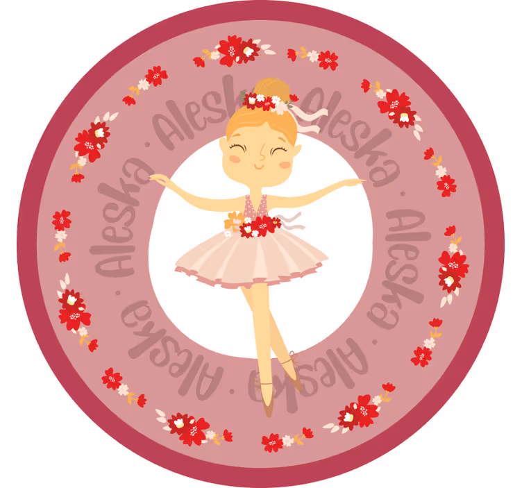 Červená roleta vtipná baletka princezna - TenStickers