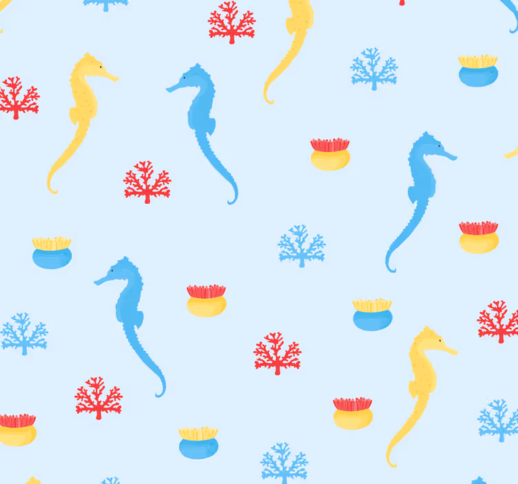 Roleta pro teenagery mořský koník a korál - TenStickers