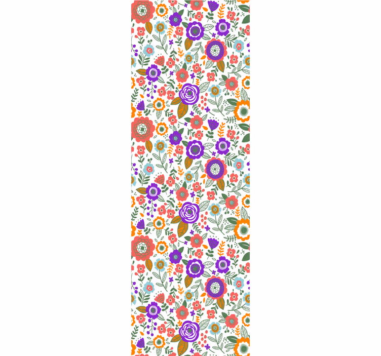 Roleta pro teenagery s barevnými květinami - TenStickers