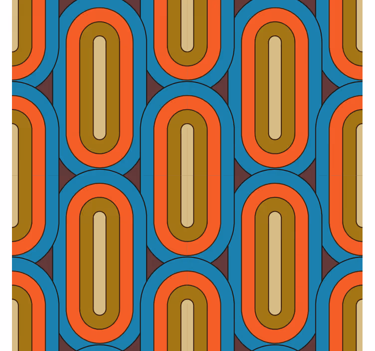 Klasická roleta retro zaoblená modrá - TenStickers
