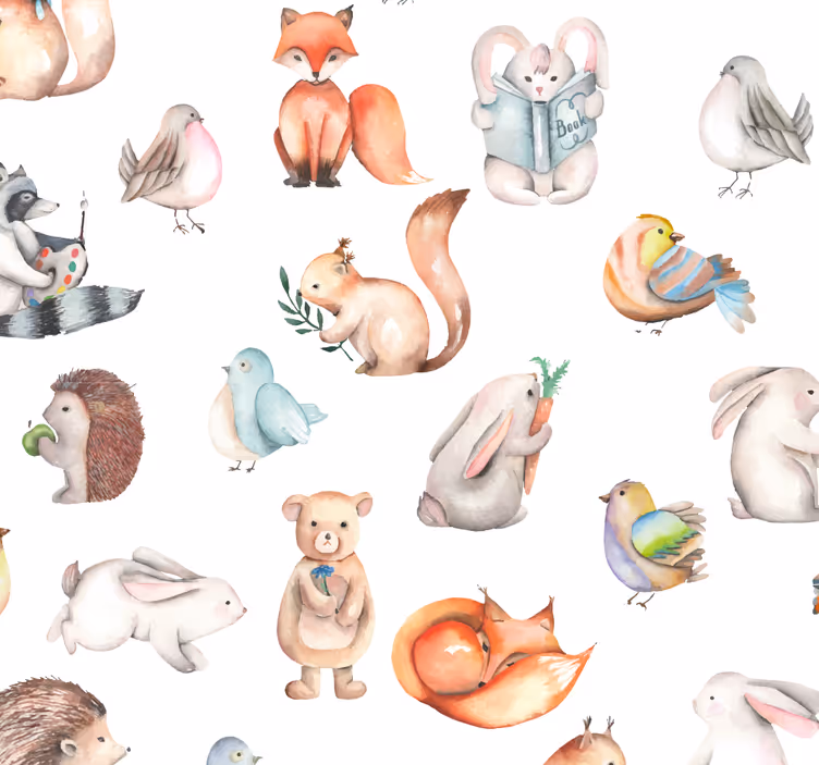 Roleta bebé roztomilé lesní tapety pro děti - TenStickers