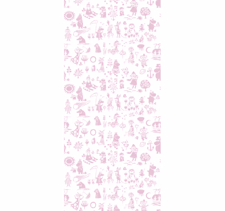 Roleta bebé růžový moomin celoplošná tapeta - TenStickers