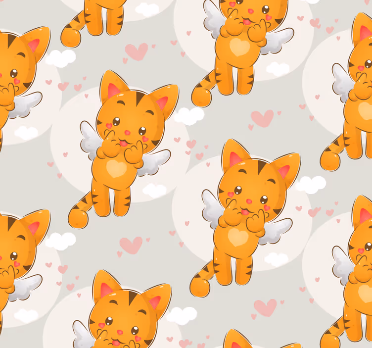 Roleta bebé roztomilé kočky létající kolem - TenStickers