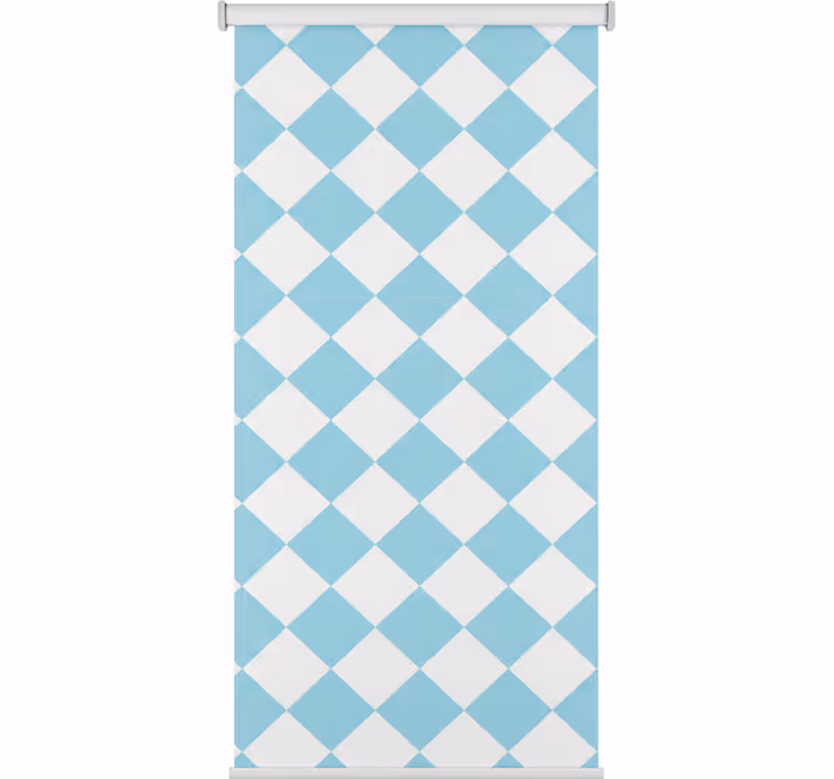Roleta do chodby modro-bílý čtvercový design - TenStickers