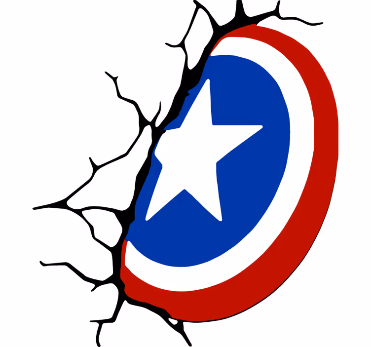 Roleta super hrdina Štít kapitána ameriky - TenStickers