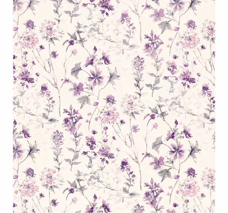 Fialová roleta s květy lilie - TenStickers